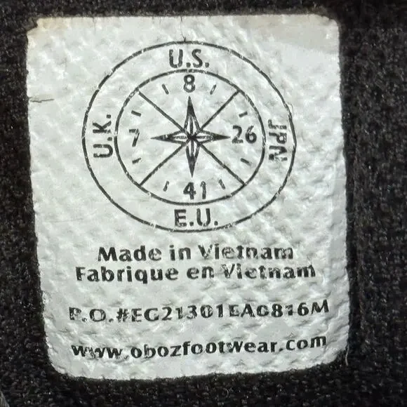 Oboz‎ Men's 8 Firebrand II Low B-Dry Athletic Hiking Waterproof Shoes Outdoors - Picture 3 of 7